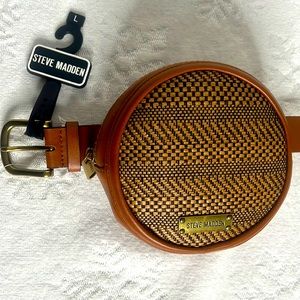 Steve Madden, Unisex, Women, bag, fanny pack, belt bag, small, cognac brown, NEW